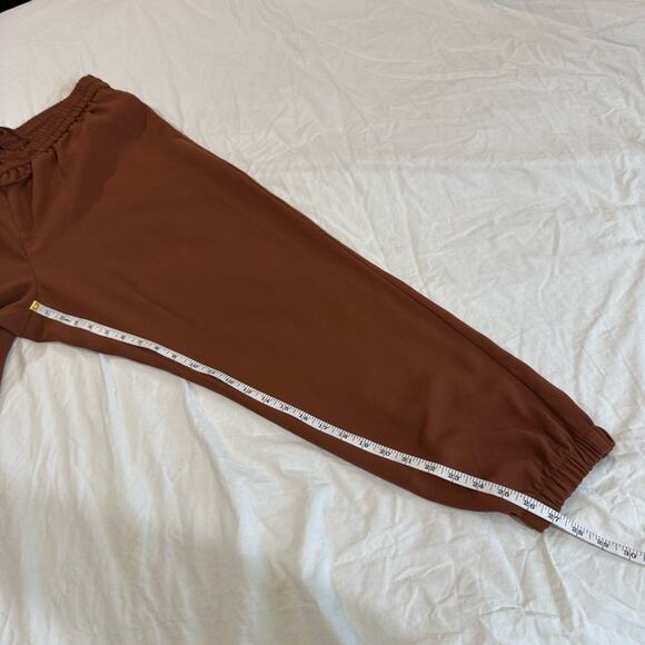 Express Brown Ankle Mid Rise Cropped Jogger Pants sz L - Picture 8 of 12